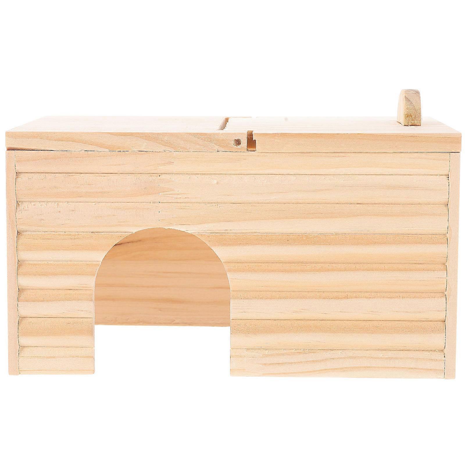 Small Pet House Made of Synthetic Material for Comfortable Rest and Play Light Brown