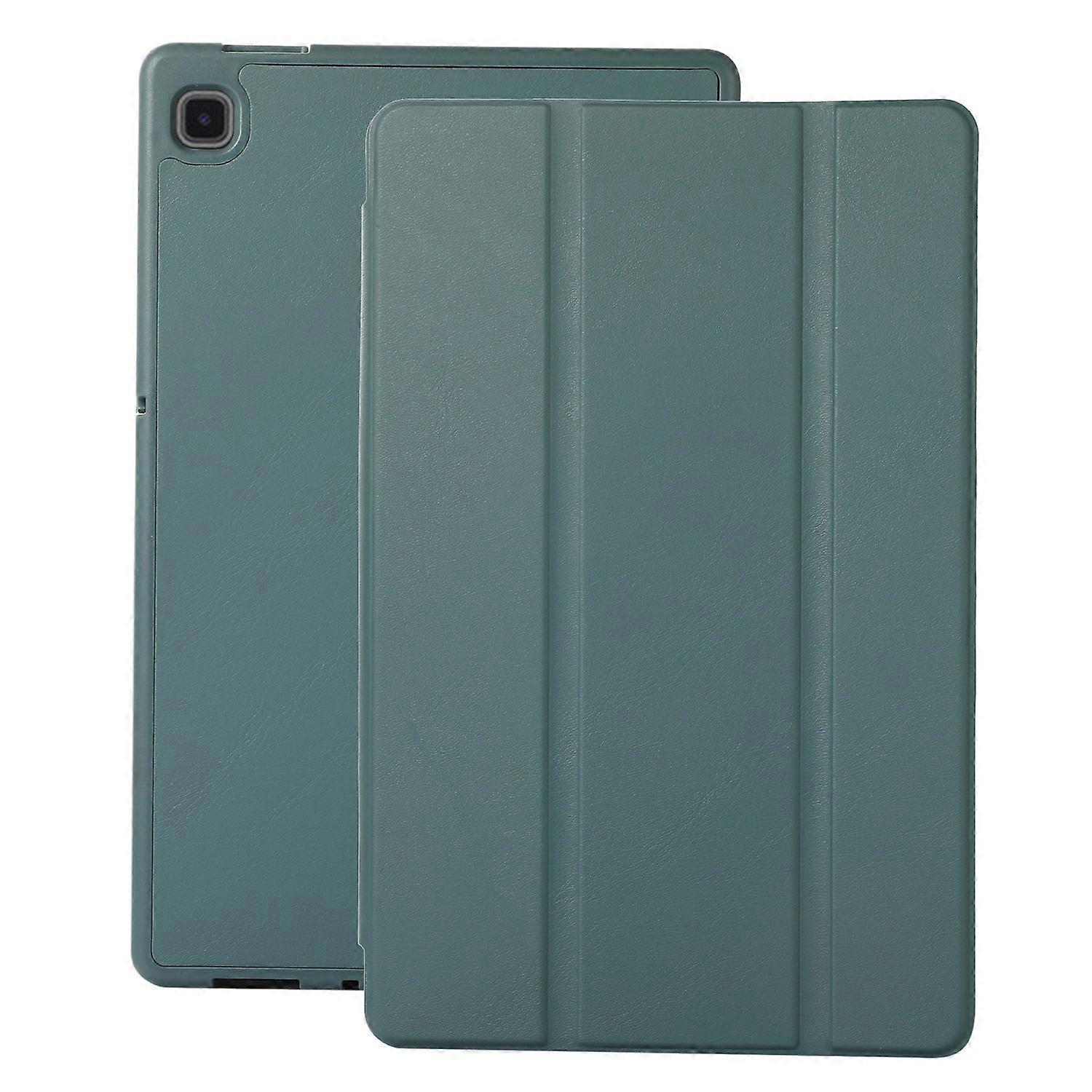 For Samsung Galaxy Tab A7 Lite 8.7-inch PU Leather Tri-Fold Stand Case Solid Color Tablet Cover with