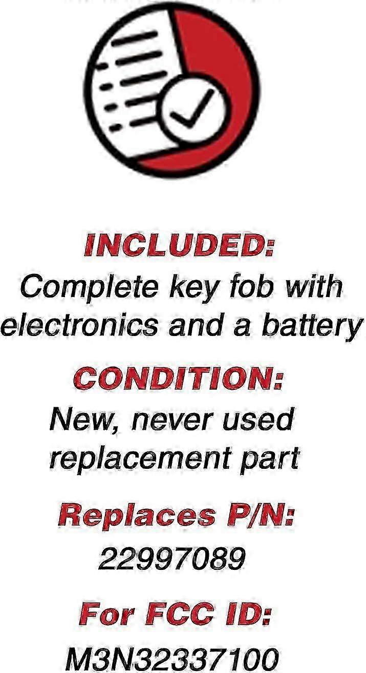 Keyless είσοδος τηλεχειριστήριο αυτοκίνητο βασική αντικατάσταση fob για Chevy GMC M3N-32337100