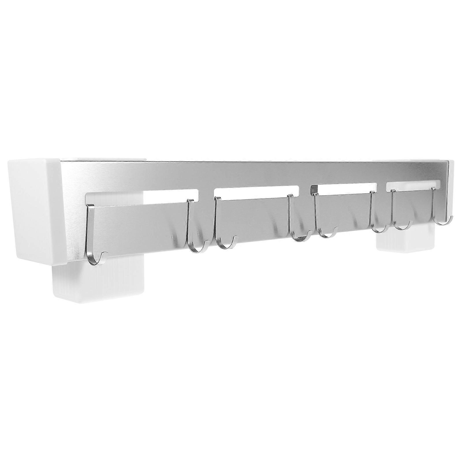 Organizer Rack Storage Silver Kitchen Tools Wall Mounting Space Saving 50cm X 7cm X 5cm 1Set