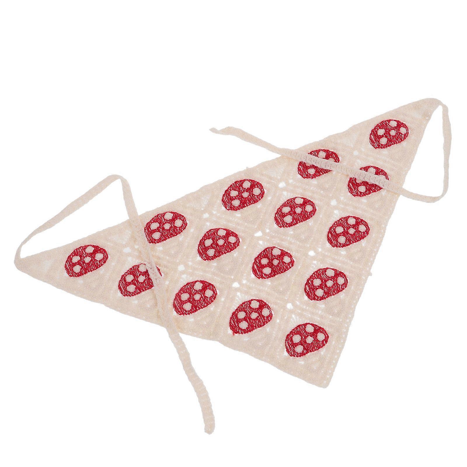 Sure! Here's a refined and appealing product description for your **Chic Crochet Hair Bandana with Mushroom Pattern**, optimized for e commerce