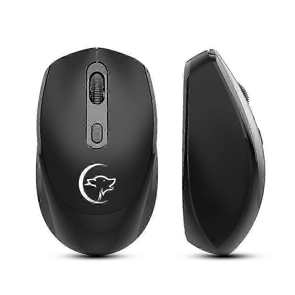 Rechargeable 2.4G Wireless Mouse Metal Noiseless Silent Click Optical Mouse