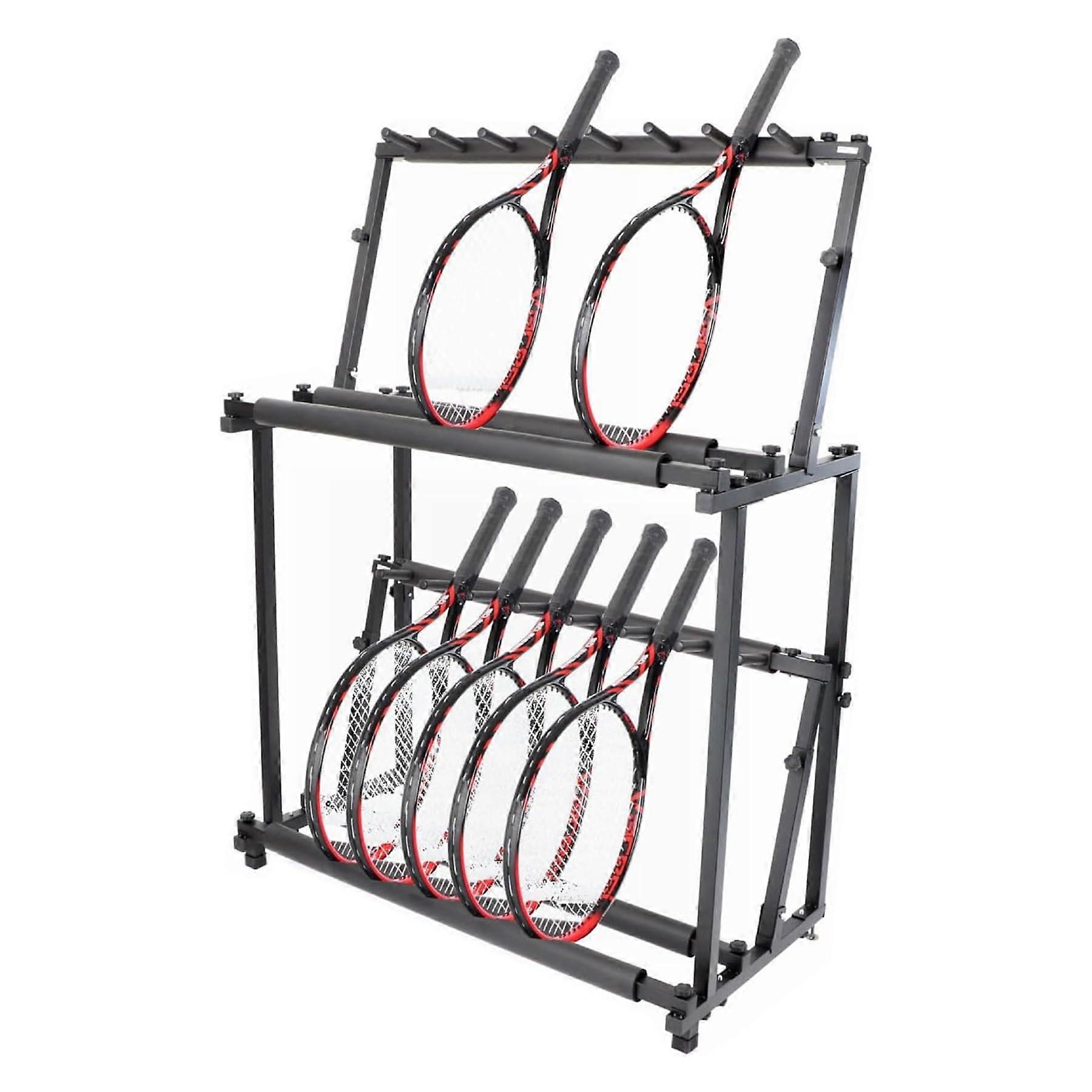 Tennis Racket Storage Rack, Large Capacity Storage Organizer, Big Storage Shelf for Tennis Rackets/Badminton Rackets/Violins/Guitars