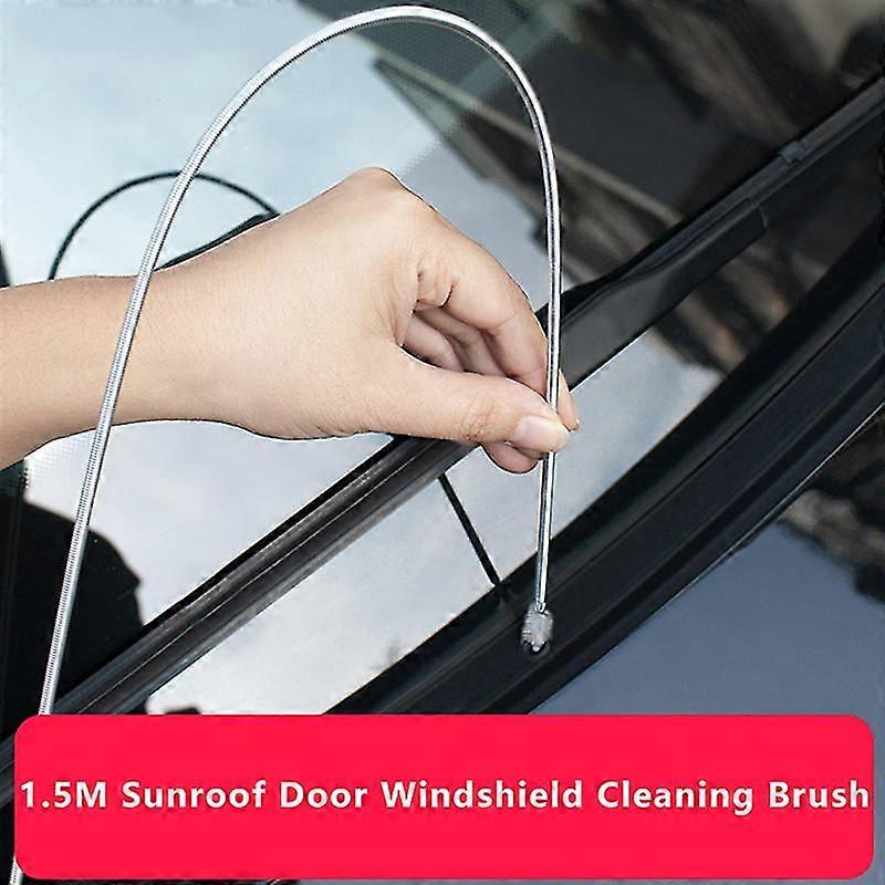 Brosse de nettoyage pour drain de toit ouvrant de voiture pour tuyau de pare-brise obstrué Entretien automobile
