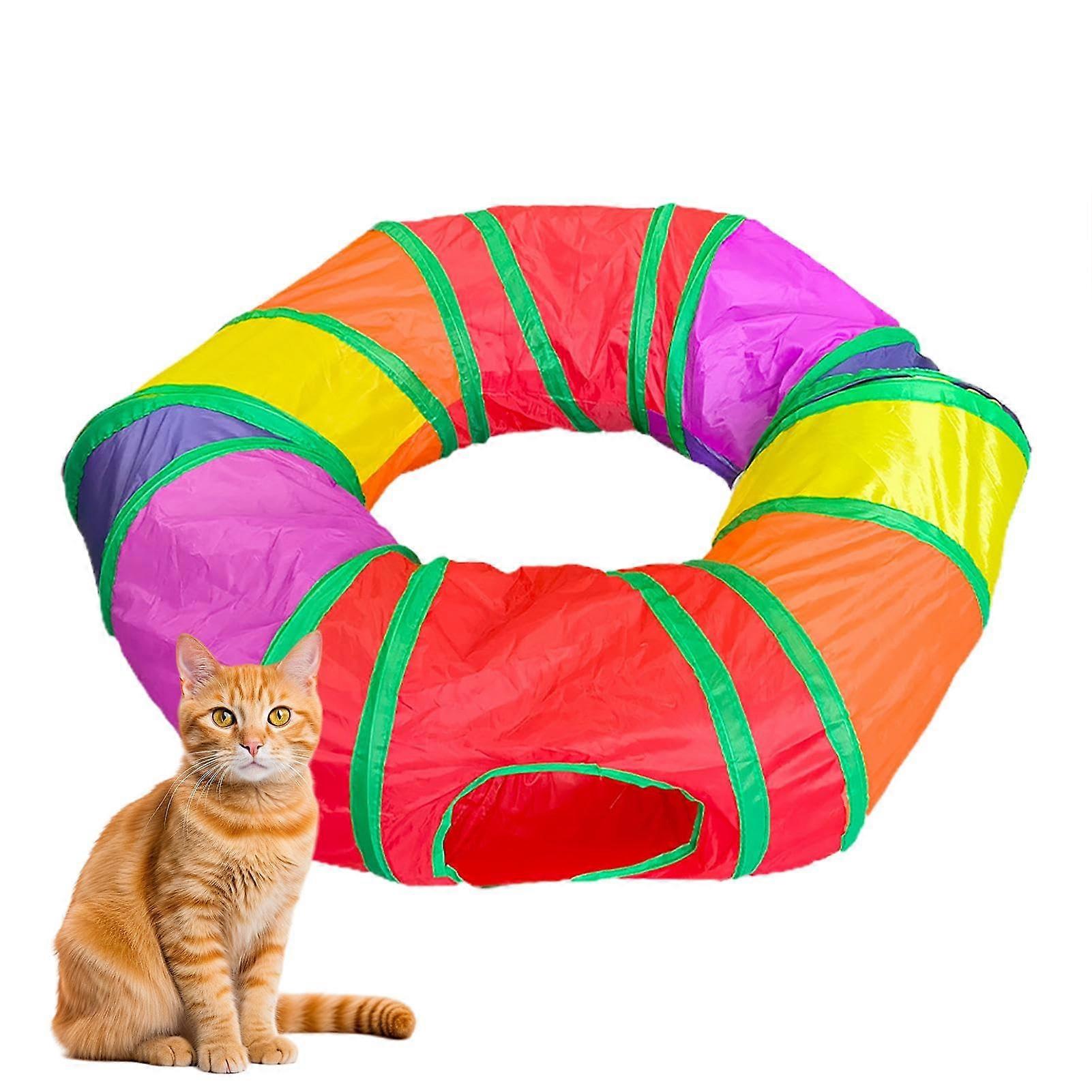 Kitten Tunnel, Cat Tunnel  Indoor, Removable, Foldable Play Tunnel for Cats, Puppies, Kittens