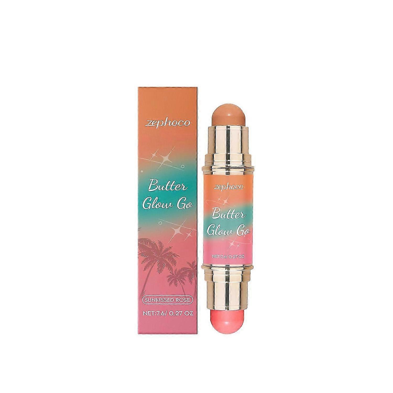 Butter Glow & Go Multiuse Stick, Multi-Use Makeup Blush Stick Contour Stick, Ultra-Creamy Radiant Finish Formula with Murumuru Butter, Vegan & Cruelty