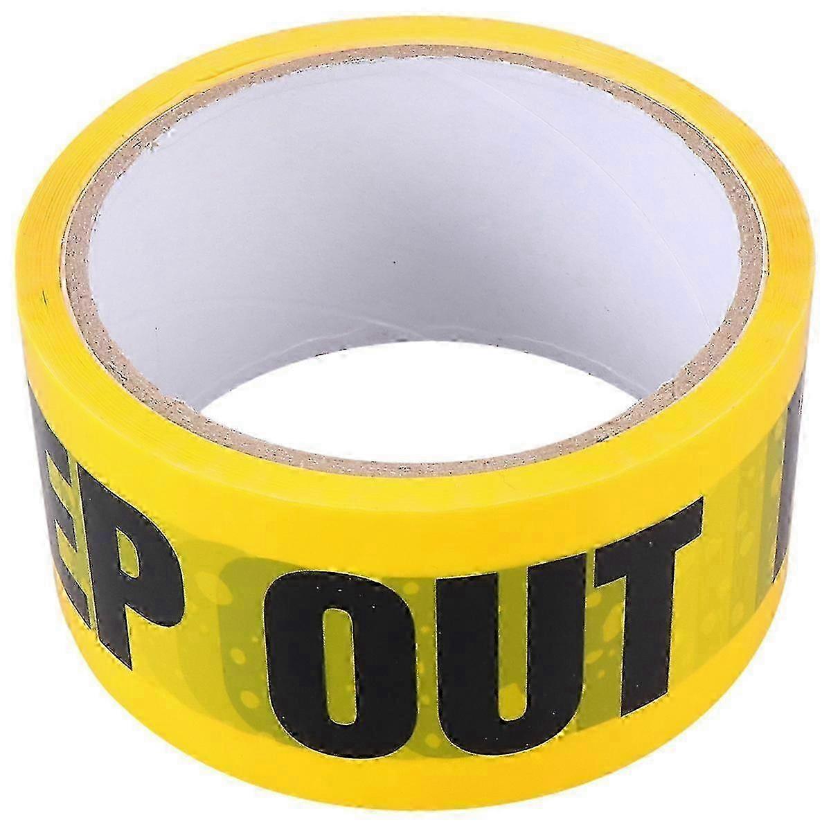 1 Roll KEEP OUT Safety Tape Safe Self Adhesive Sticker Warning Tape Masking Tape for Walls Floors Pipes Suitable for Various Surfaces (Yello