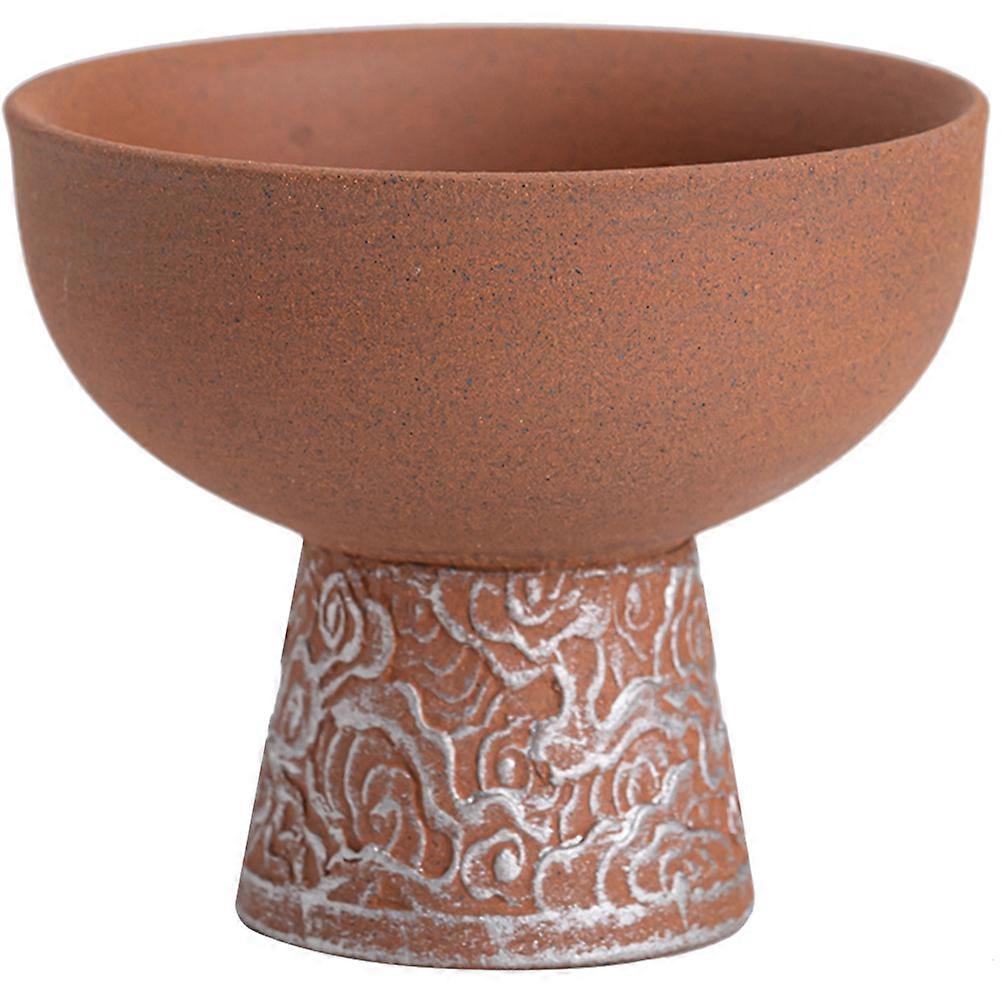 Elegant Retro Ceramic Teacup with High Foot Design for Home and Tea House Use – Insulated Base for Tea Storage and Serving on All Occasions