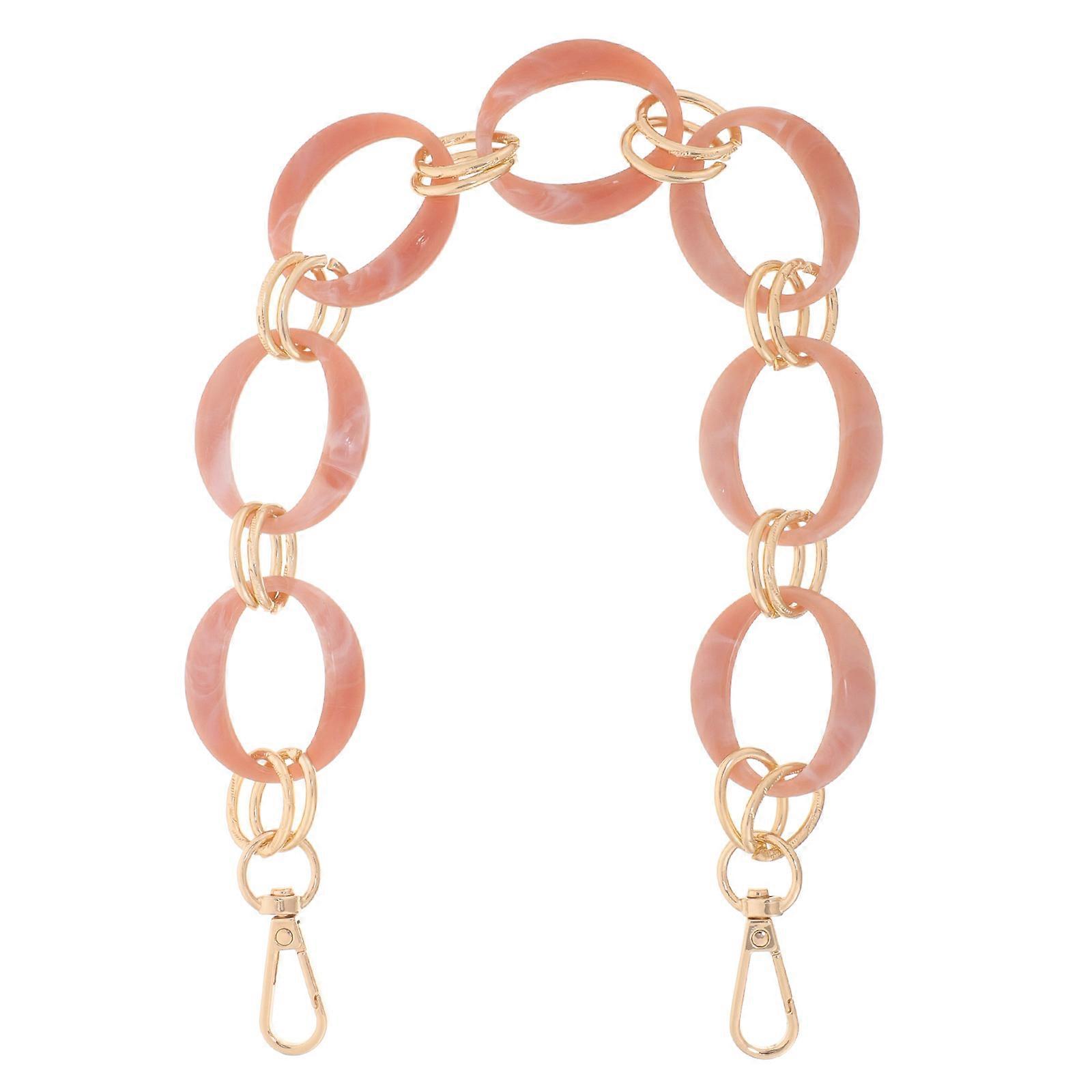 Handbag Extension Chain Replacement for Old Straps Pink 42.50X3.40X0.40CM Women 1Pcs