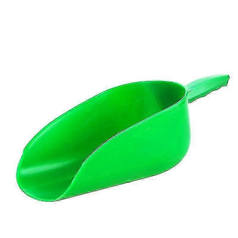Thickened all-plastic veterinary feed shovel