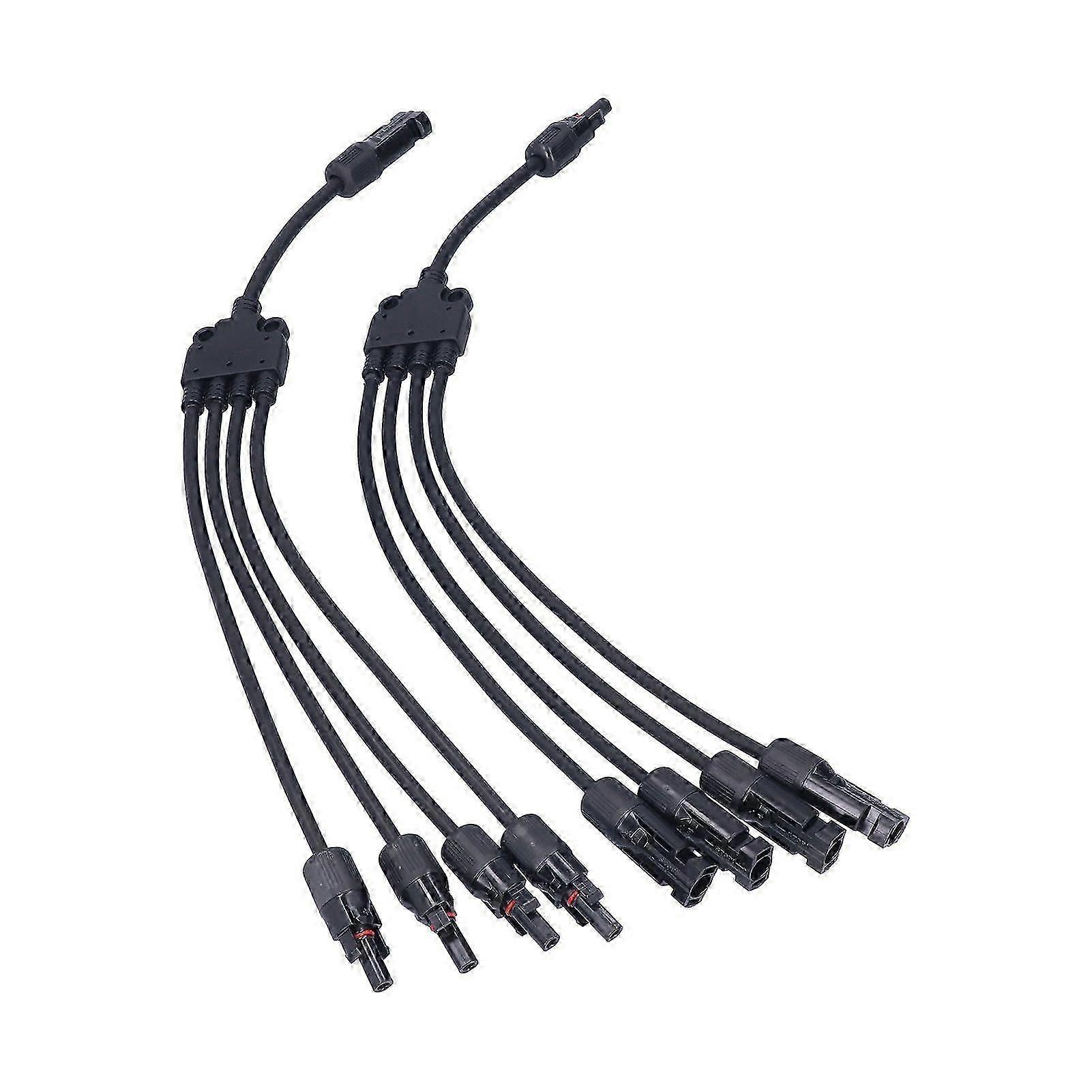 4-Branch Y-Type Solar Panel Connector - Parallel PV Wire Extension Cable for Solar Energy Systems