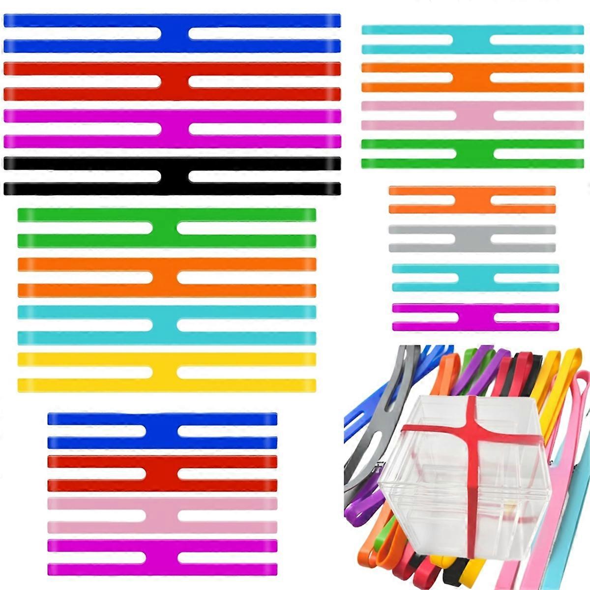 20pcs Colourful Silicone Rubber Bands, 5 Sizes