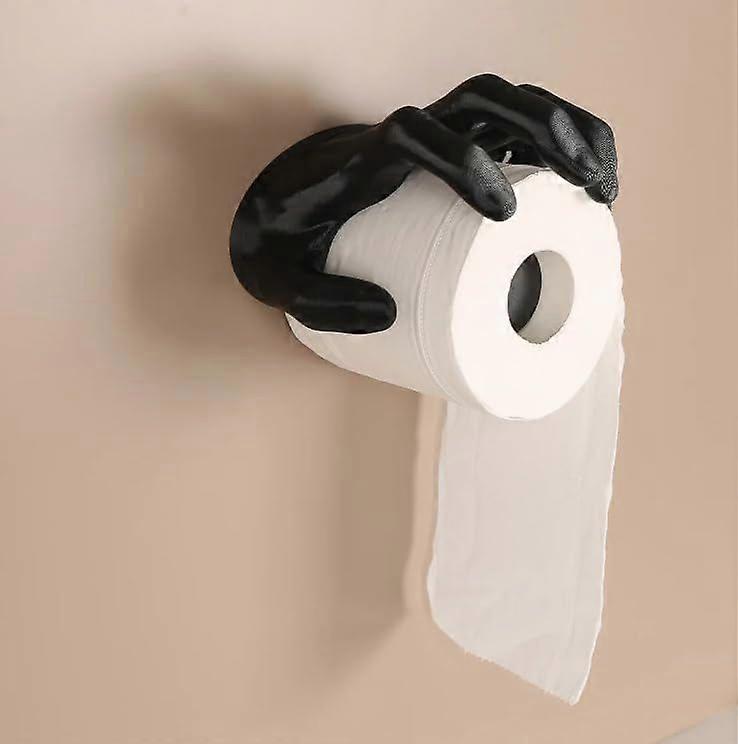 WC-papír tartó GothicWC-papír tartóKönnyen felszerelhető WC-papír tartó a fürdőszobábanSzórakoztató fürdőszobai dekoráció, 3D Ghost kézi WC-papír tartóHallo