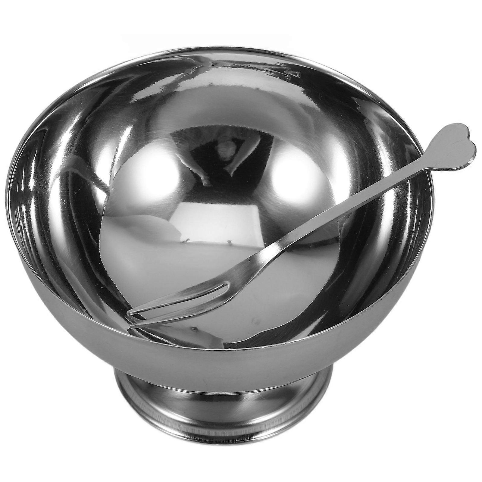 Snack Cups Steel Ice Cream Container Restaurant 4.2×4.2×2.4in 1Pack