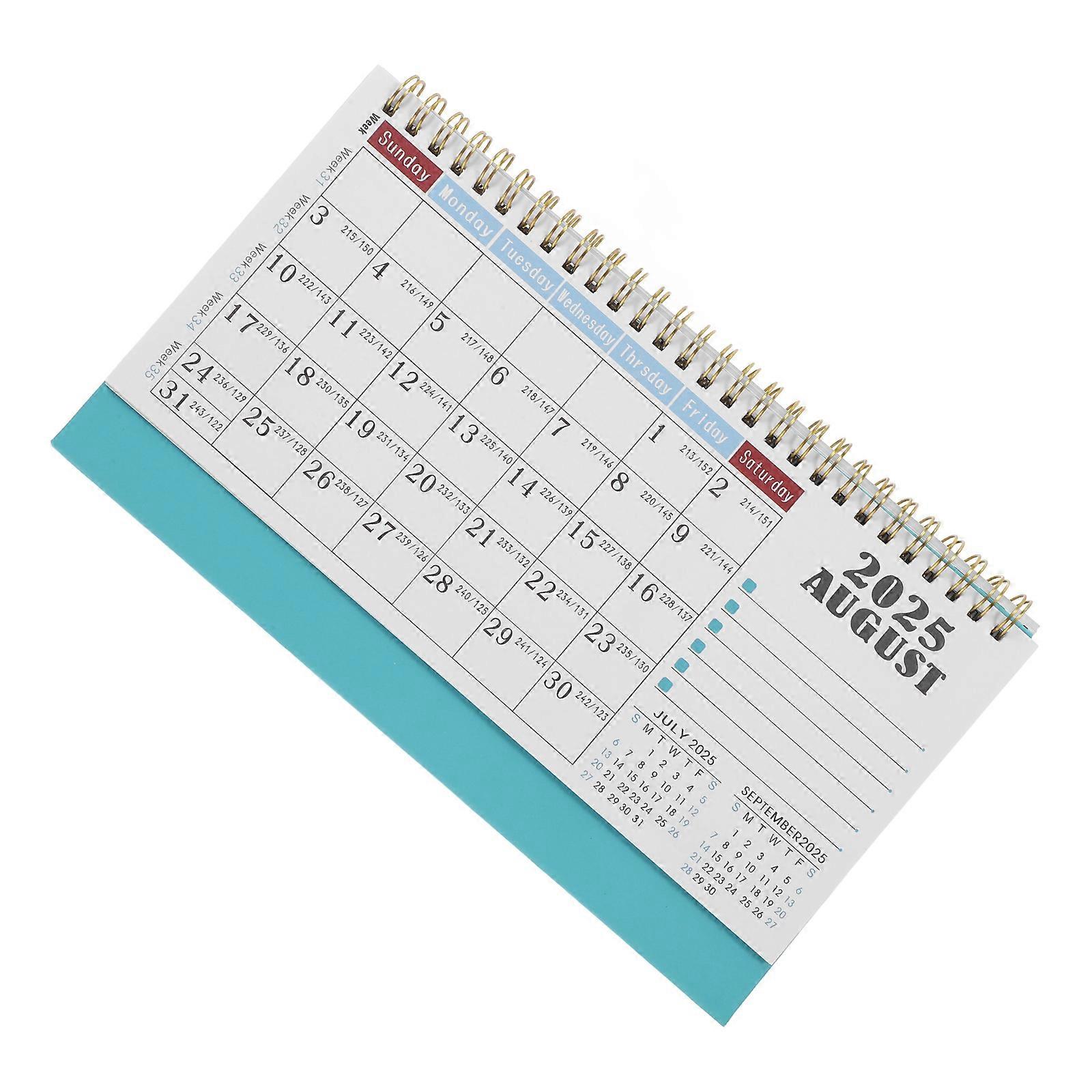Desk Calendar Standing Compact Design For Office Use Daily Reference 1Pack