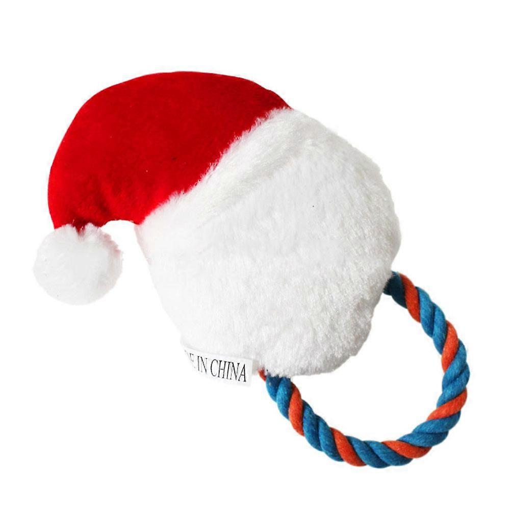 Sounding Dog Toy Pet Sounding Toy Santa Claus Design Red 19.5*10cm Interactive Play 1Pcs