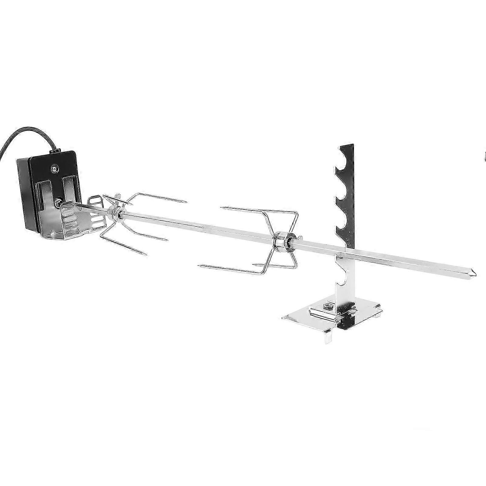 Heavy Duty Rotisserie Grill Kit with Waterproof Switch & Stable Rotating Motor - Universal Stainless Steel 220V EU Plug for Strong Load Bear