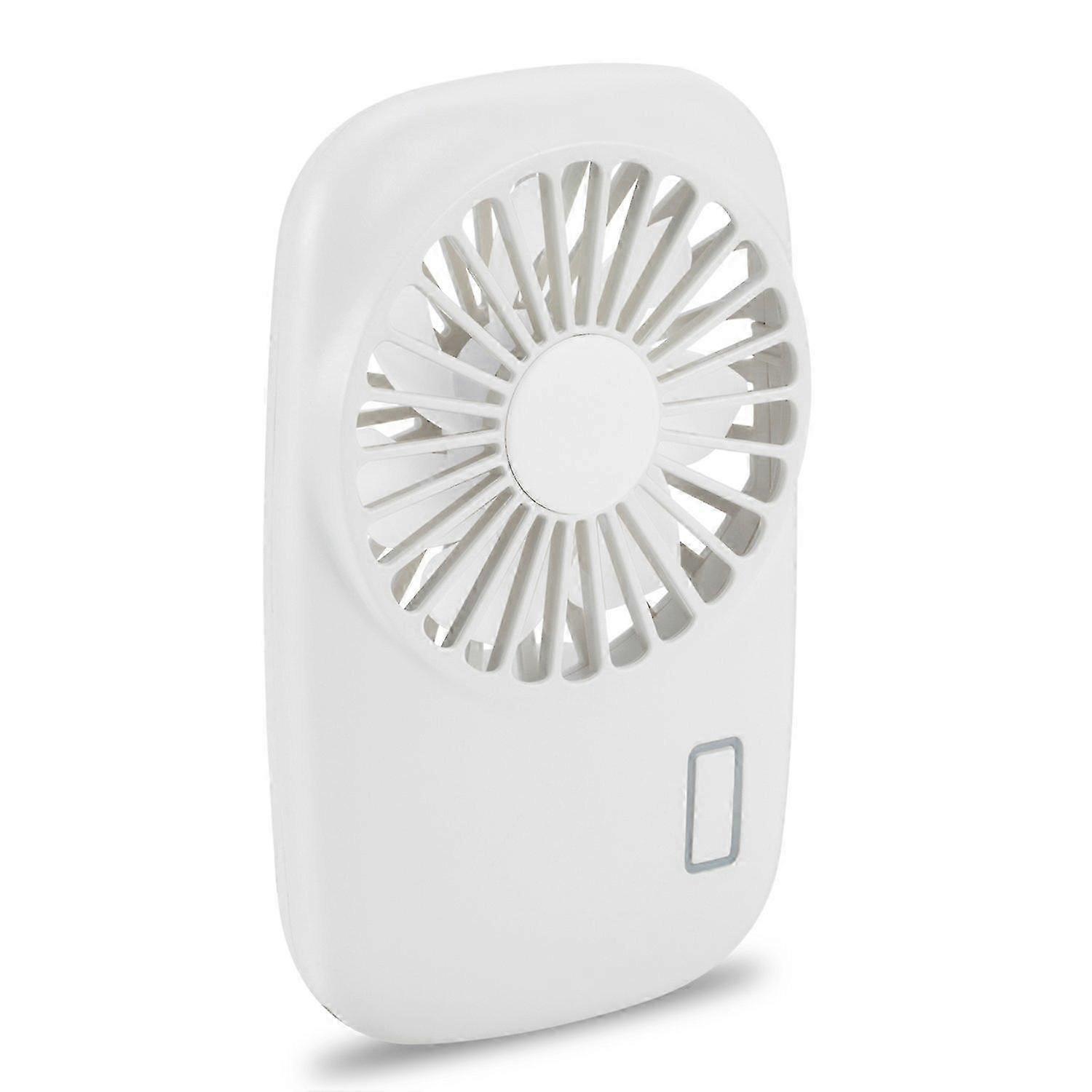 Powerful Mini Handheld Fan - USB Rechargeable, Speed Adjustable Portable Cooling Device in White - Ideal for Travel & Home Use