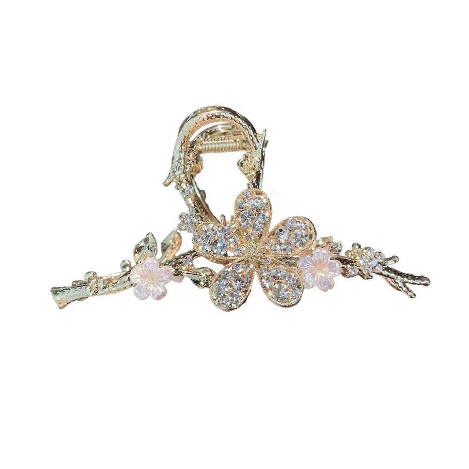 Hair Clips – Large Claw Clips with Branches and Flowers for Delicate Back of Head Hairstyling – Premium Gripping Clip