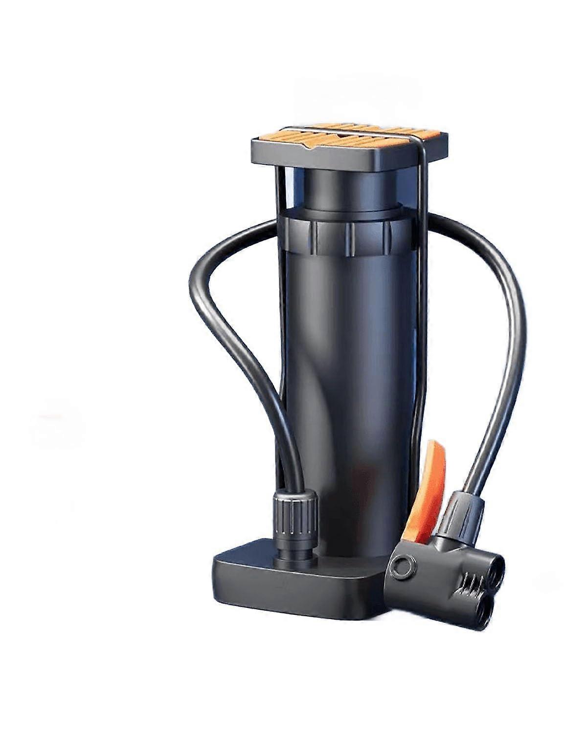 Manometer Foot-Operated Portable High-Pressure Tire Inflator With Double Valve For Bicycle Motorcycle Car Plastic