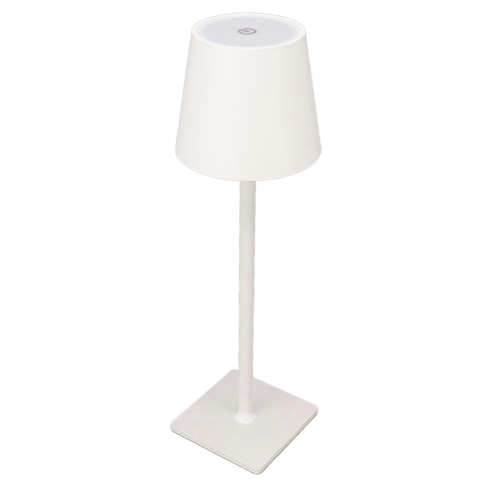 Cordless Table Lamp Rechargeable LED Minimalist Table Light Touch Night Light for Camping Coffee Table Restaurant White 