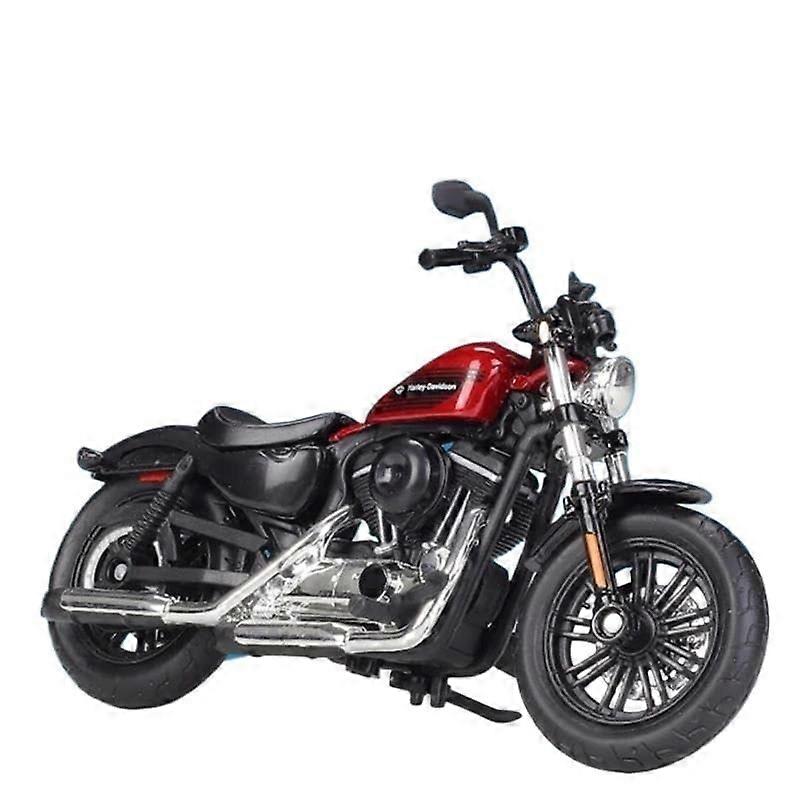 1:18 For 2018 FortyEight Alloy Racing Motorcycle Model (Red)