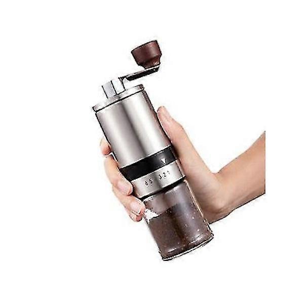 Manual grinder, external setting, conical ceramic grinder. Coffee grinder.