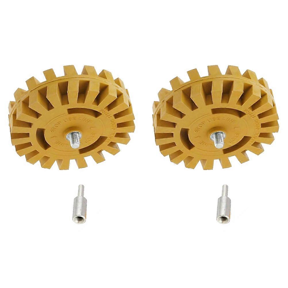 Glue Removal Grinding Wheel Pneumatic Degumming Wheels Car Glue Removers Vehicle Maintenance Golden 4 Inches Stable Characteristics 2 Sets