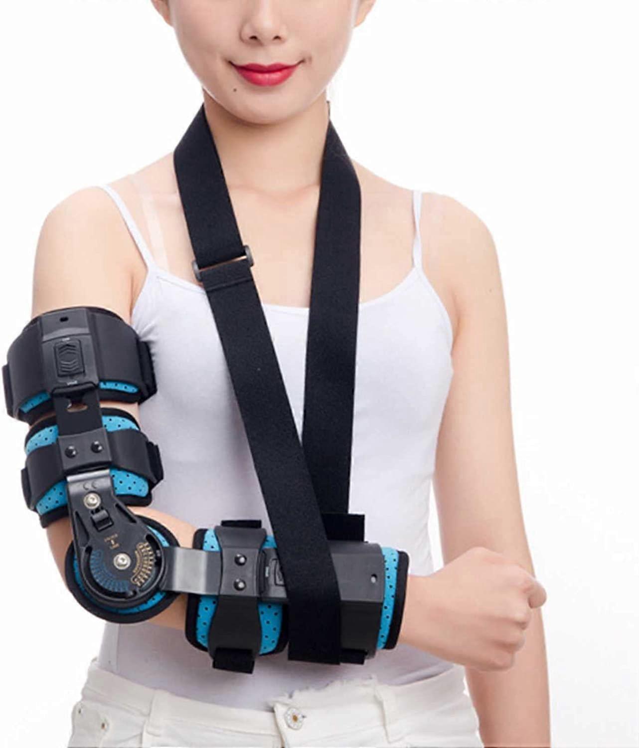 Joint Immobiliser Arm Sling Adjustable Elbow Brace Elbow Brace Rehabilitation Bandage for Fixing Arm Fractures Adjustable Length Unisex Belt (R)
