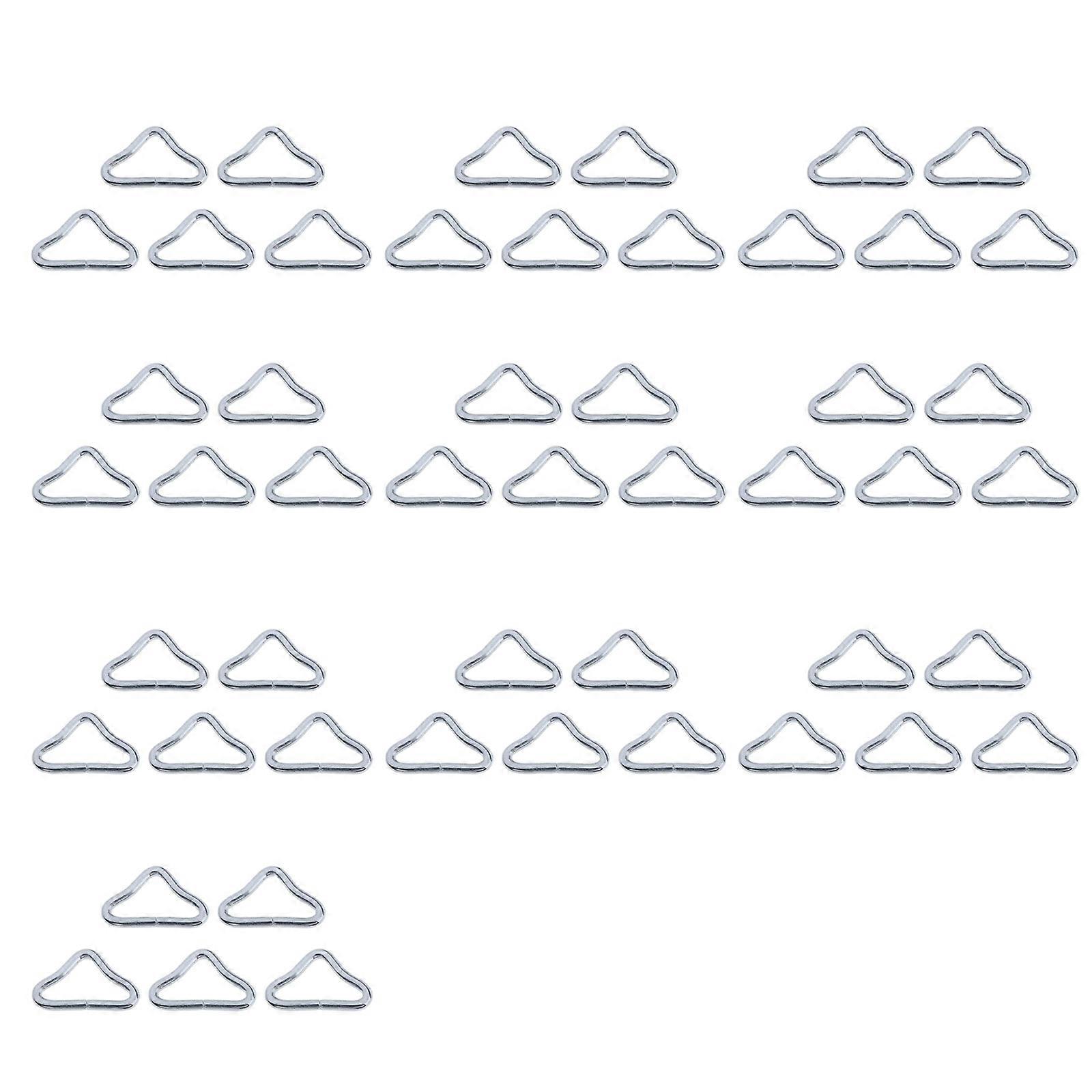 50Pcs High Strength V Rings Buckles Trampoline Triangular Rings Buckle Connector Replacement Wire Buckles Enduring Multicolor