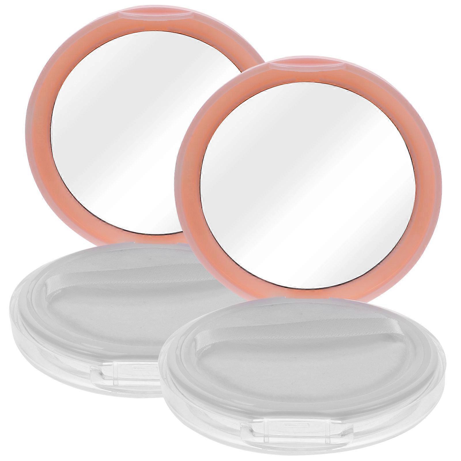 Loose Setting Powder Container Travel Size Powder Box Women Makeup Enthusiasts Visible Powder Level Indicator 2Pcs