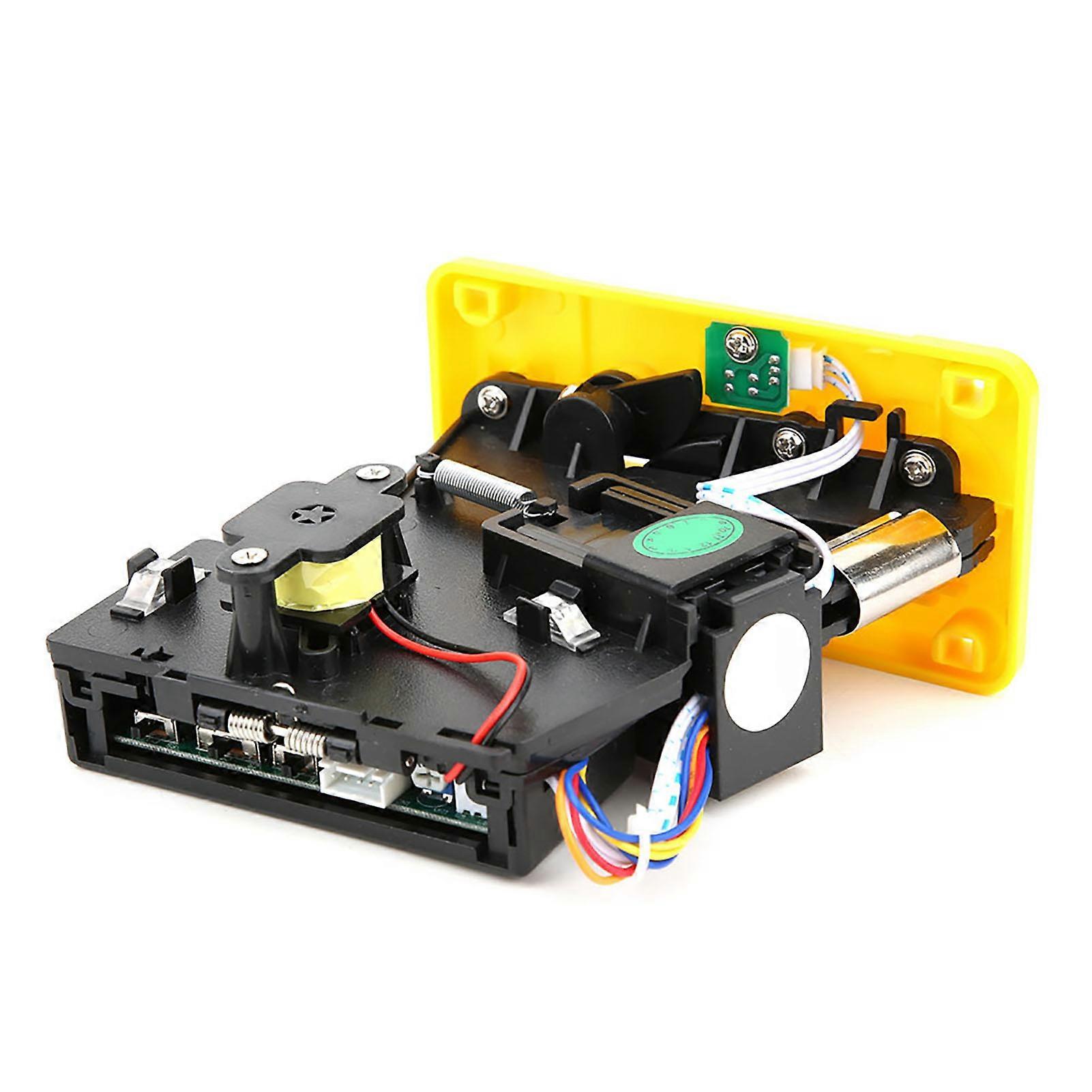 Comparative Coin Selector Box Acceptor CPU with LED Light Flip Cover for Game Machine Yellow