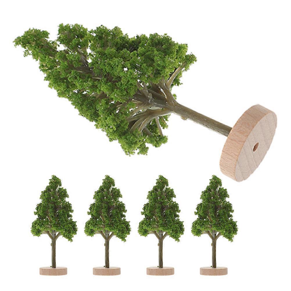 Sand Table Model Miniature Street Trees Model Railway Scenery Micro-Landscape Arrangements Green 3Cm Tree Height 2Cm Base Diameter 5Pcs