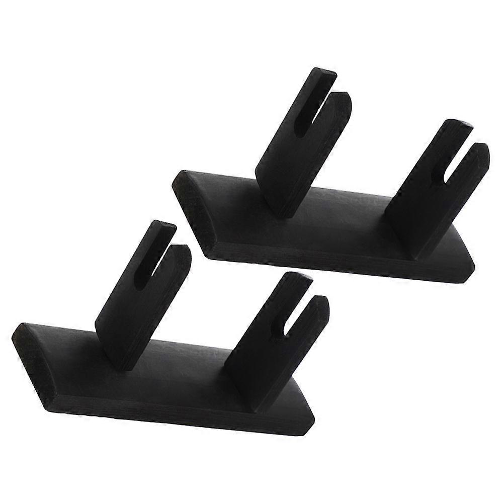 Bamboo Fan Holder for Display and Storage Stable Bottom Lightweight Black Retro Appearance Fits Any Handy Fan 2pcs