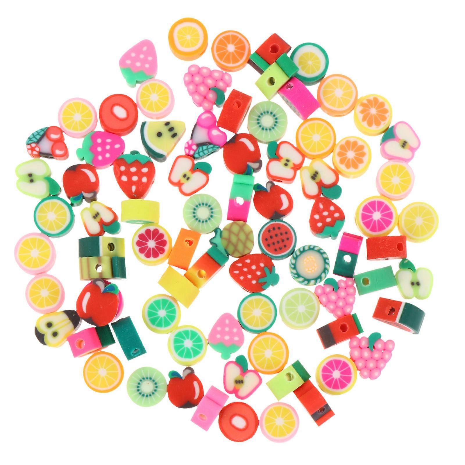 DIY Clay Bead Craft Projects About 80Pcs Assorted Color 1X0.5cm Fun Learning Tool For Kids