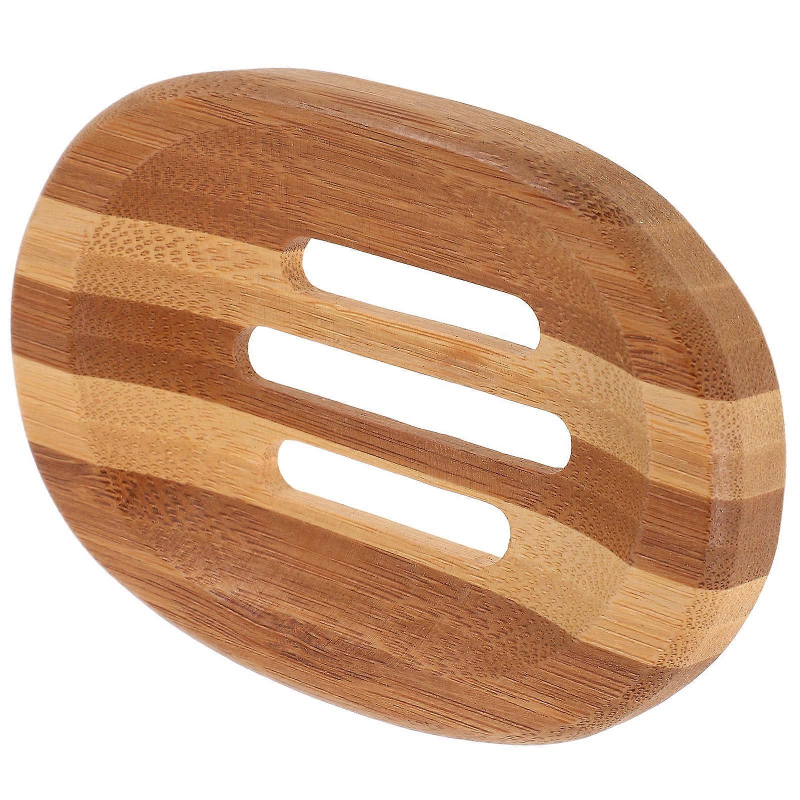 Rustic Wooden Soap Dish with Self Draining Tray for Bathroom or Kitchen Use – Stylish Zebra Pattern Design
