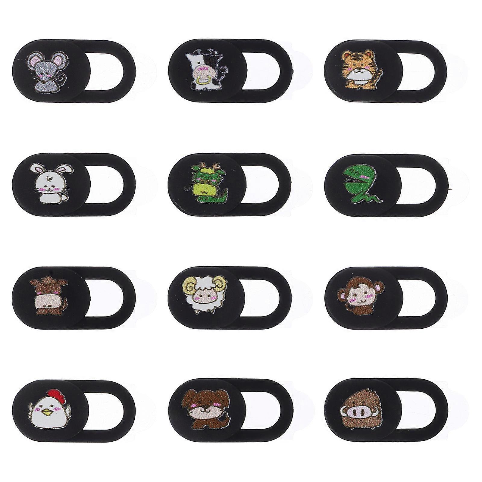 Webcam Privacy Cover Ultra Thin Rectangular Shape Simple Design For Office Work 12Pack