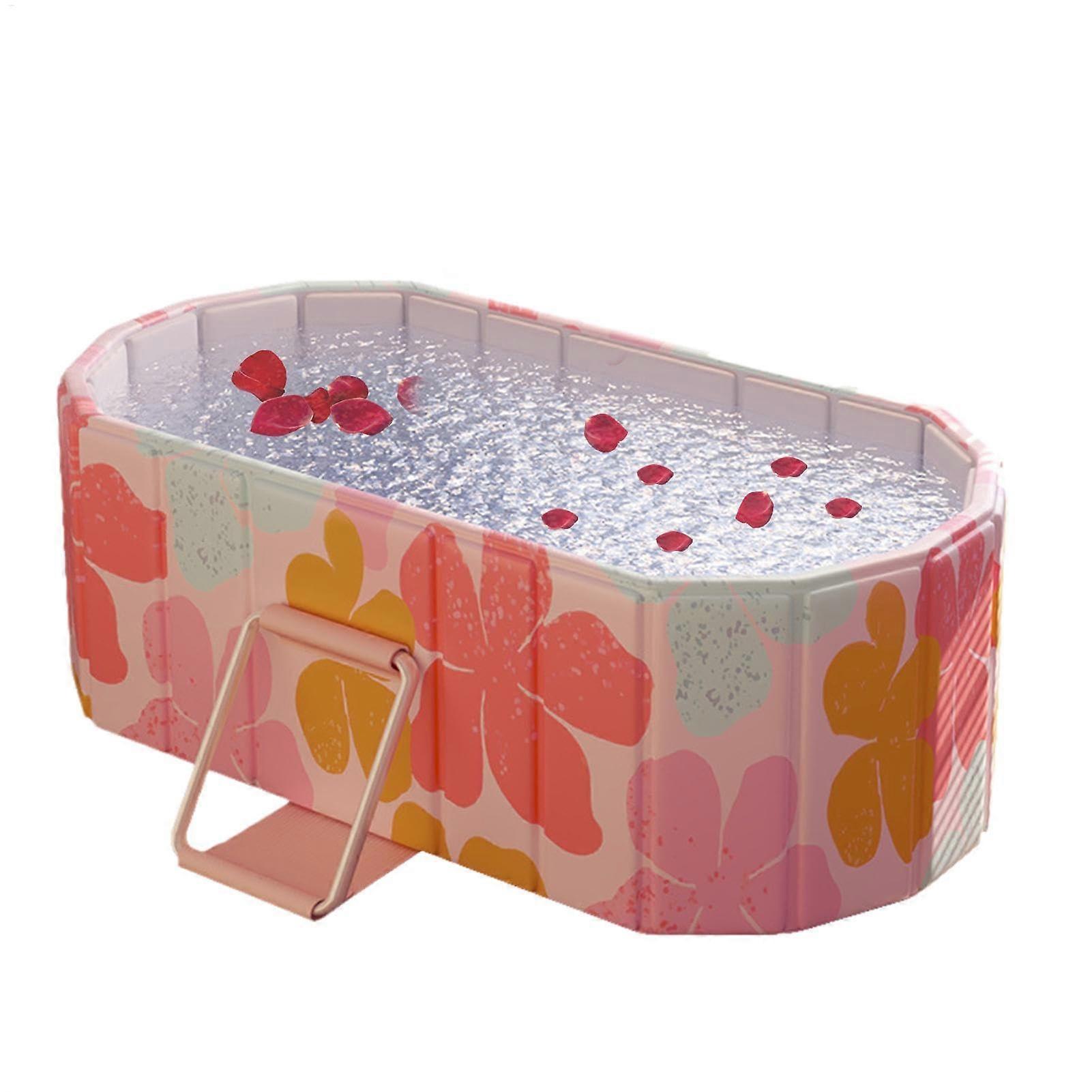 Foldable Bathtub, Large Insulated Folding Bathtub, Hot or Ice, PVC, Portable, 120x55x50cm