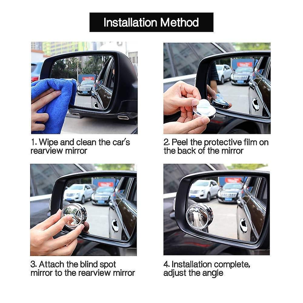 Miroir De Sécurité Grand Angle Pour Angle Mort - 30x30 Cm, Rouge - Pour Garage, Route, Extérieur - En ABS/PC Résistant