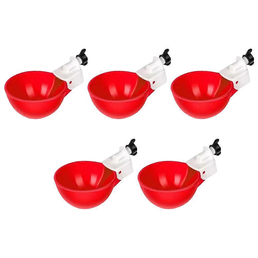 5pcs Automatic Plastic Chicken Waterer, Replaceable Multi Function Poultry Bowls, Compact & Easy to Use Water Feeders for Ducks & Chickens