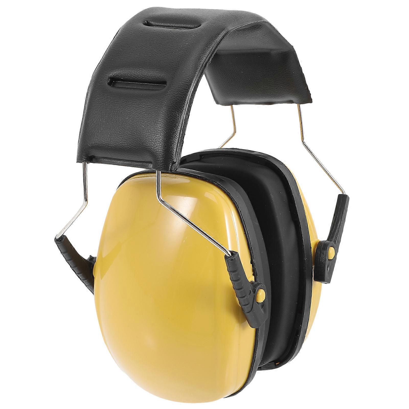 Baby Ear Muffs Noise Blocking Earmuff Infant Hearing Protection Over-Ear Yellow 18x13cm 1Set