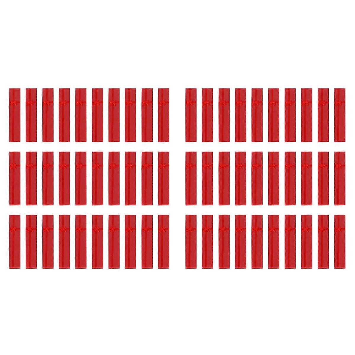 60 x Elegant Luxury Gift Boxes Long Rectangular for Jewelry Presentation Necklaces