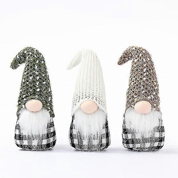 2 pcs/3 pcs with knitted wool hat, Christmas dwarf, handmade Swedish gnome, Christmas elf decorations, Thanksgiving gifts, Swedish gnomes 3PCS