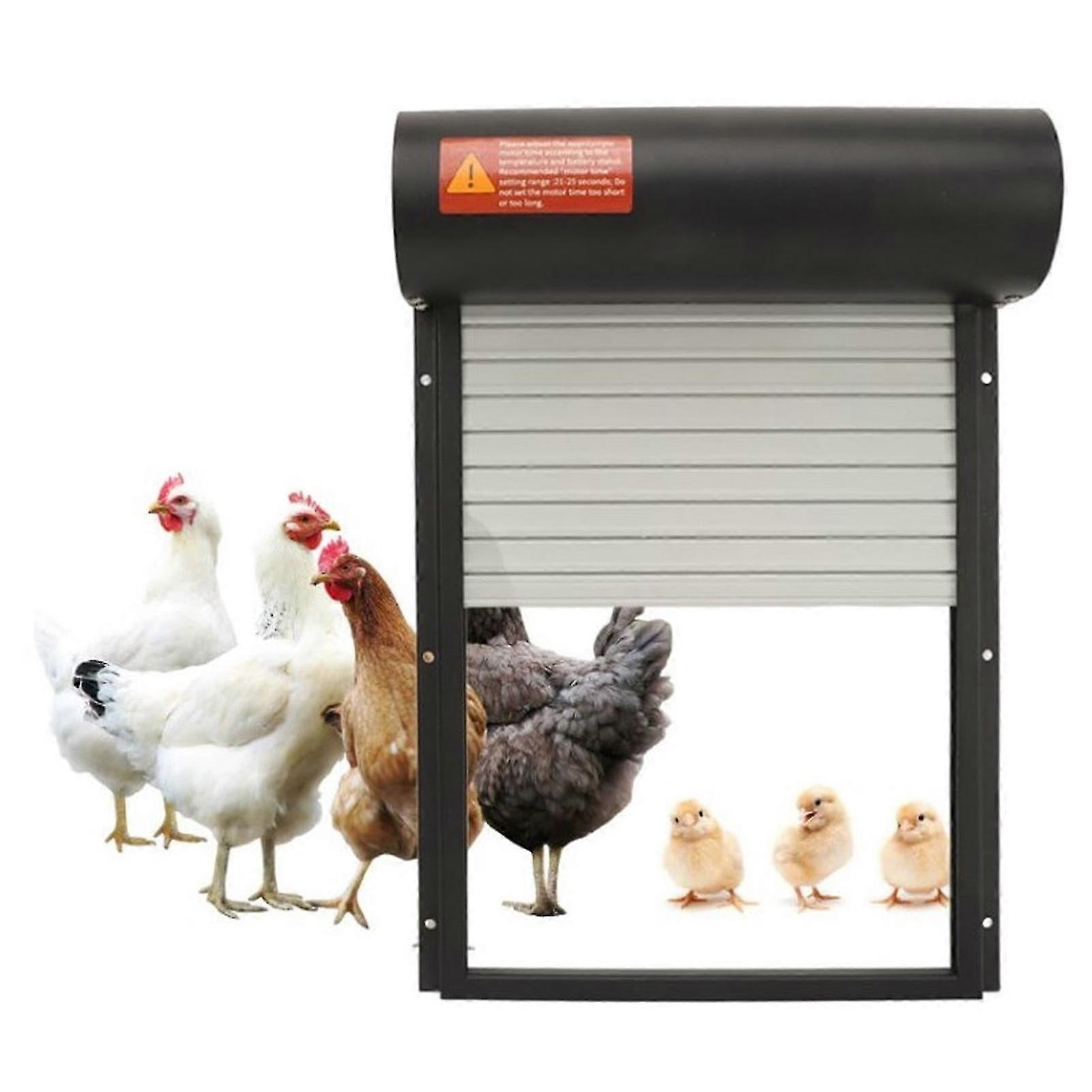 Chicken Doors Grey Solar Powered Time Control Programmable With Led Display Controller Automatic Chicken Coop Door For Farm