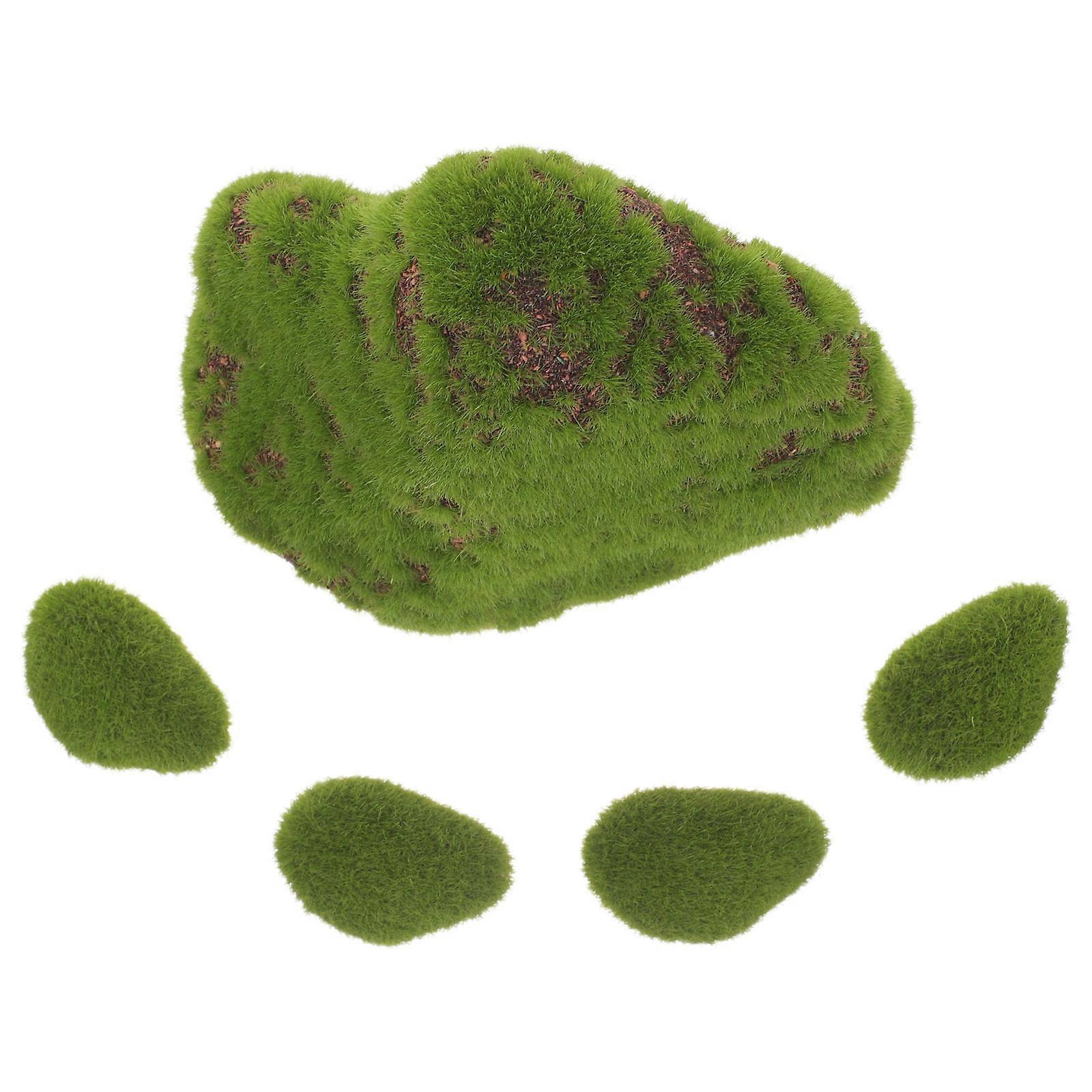Realistic Artificial Moss Rock for Indoor Planters & Garden Decor – Lifelike False Moss Stone with Delicate Texture for DIY Crafting and Miniature