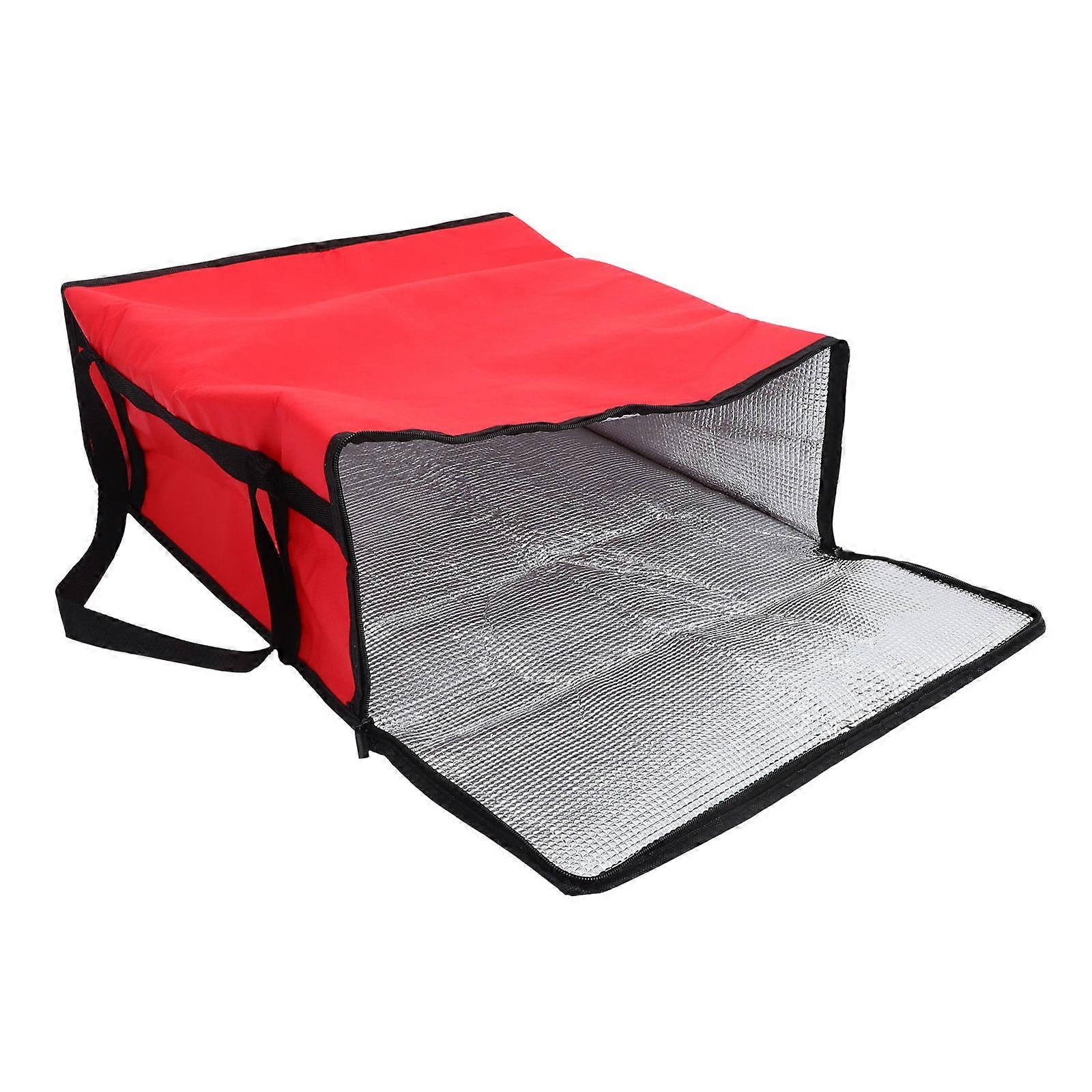 Red Insulated Food bag for Storage Use Made of Nonwoven Fabrics Lightweight and Large Capacity