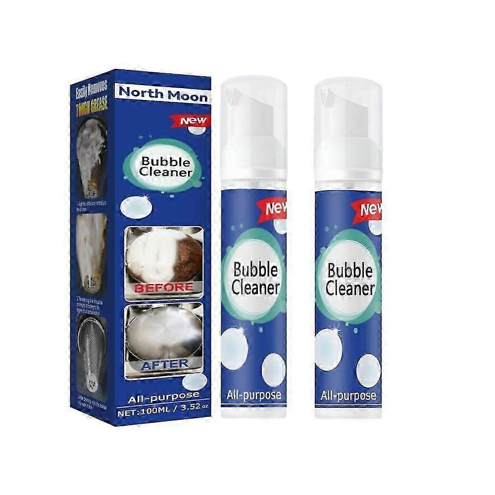 2pcs Powerful Bubble Cleaner All-purpose Kitchen Bubble Cleaner Household Kitchen Foam Multifunctiona 100ml