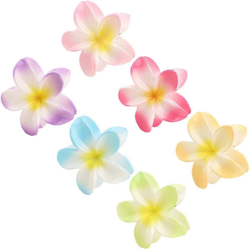 Flower Claw Clips 6Pcs Stylish Hair Accessories For Women Elegant Design Daily Use And Special Occasions Assorted Color