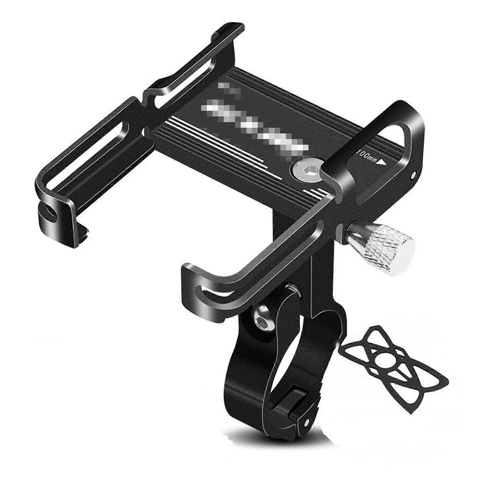 Waterproof Mobile Phone Holder Aluminium Alloy Bicycle Mobile Phone Holder Motorcycle Riding Fixed Bracket (Color: Black2)