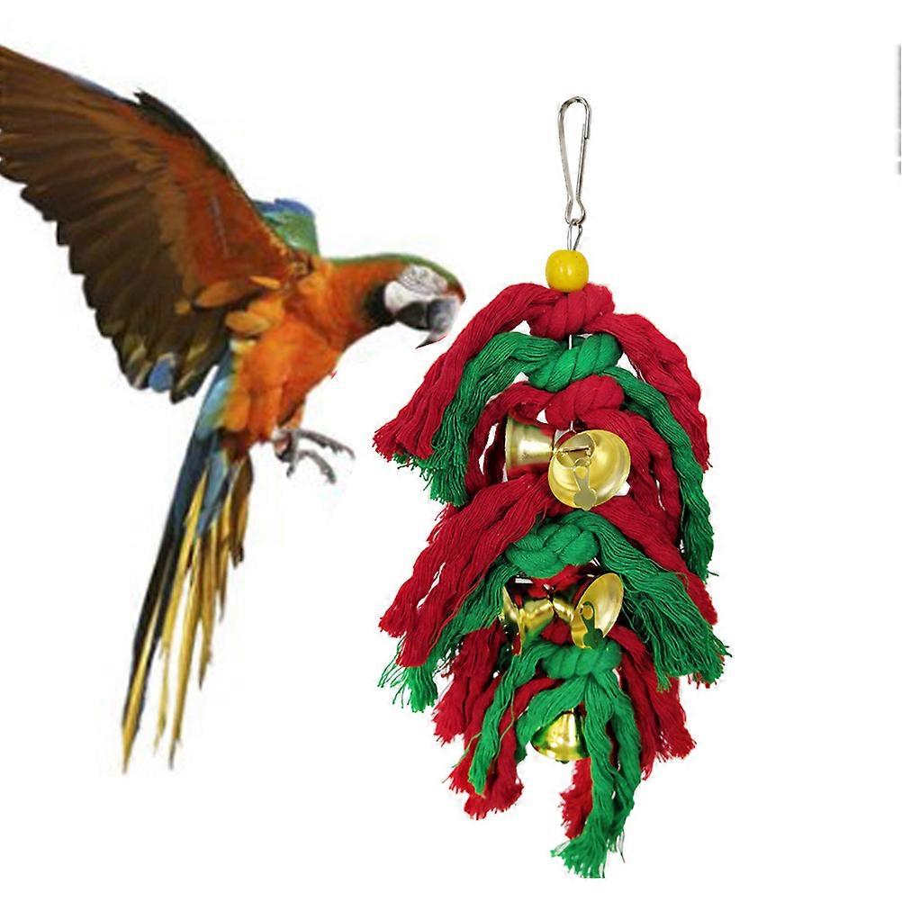 Chewing Toys Parrot Multi-Colored Bamboo Material Exploring Climbing 4Pcs